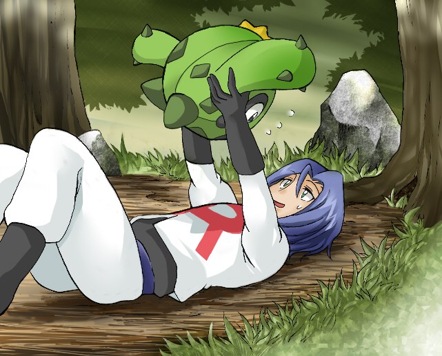 james and cacnea (pokemon) drawn by hammer_(sunset_beach)