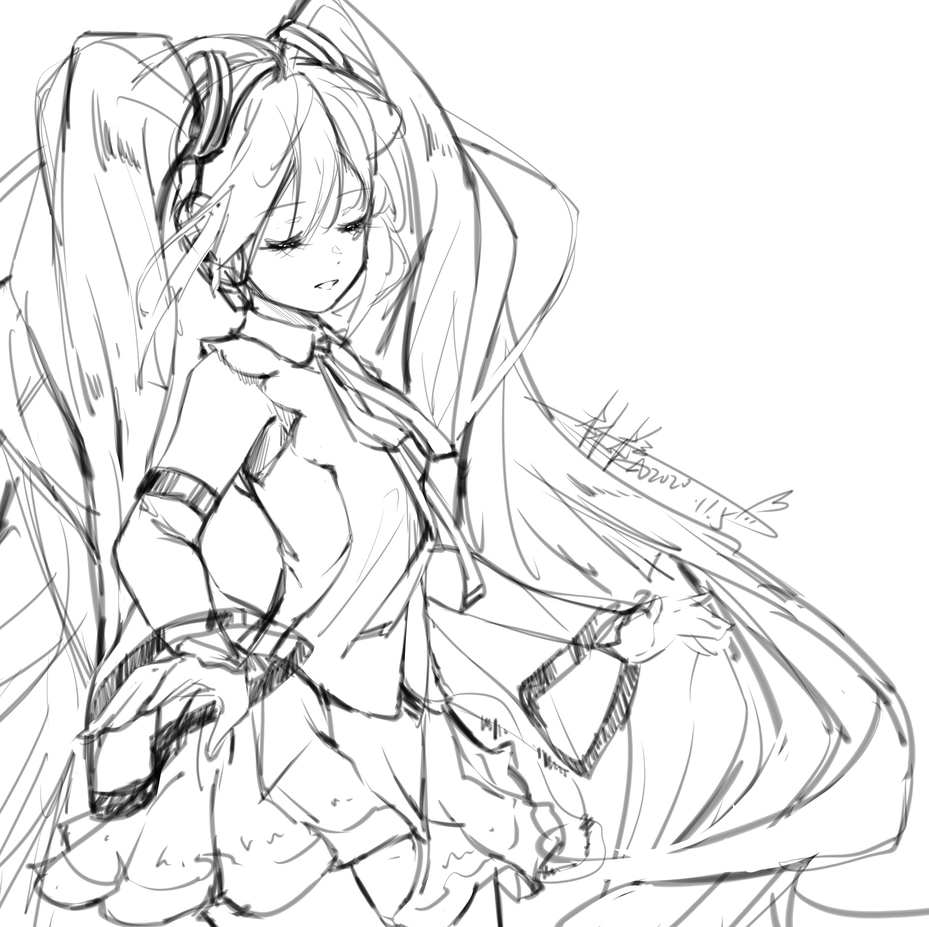 hatsune miku and hatsune miku vocaloid and 20 more drawn by ...