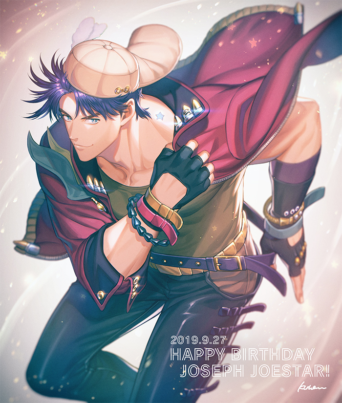 joseph joestar (jojo no kimyou na bouken and 1 more) drawn by kuren