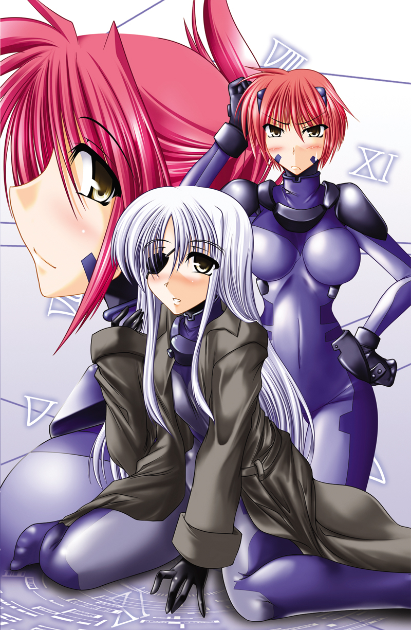 cinque, nove, and wendi (lyrical nanoha and 1 more) drawn by kanten