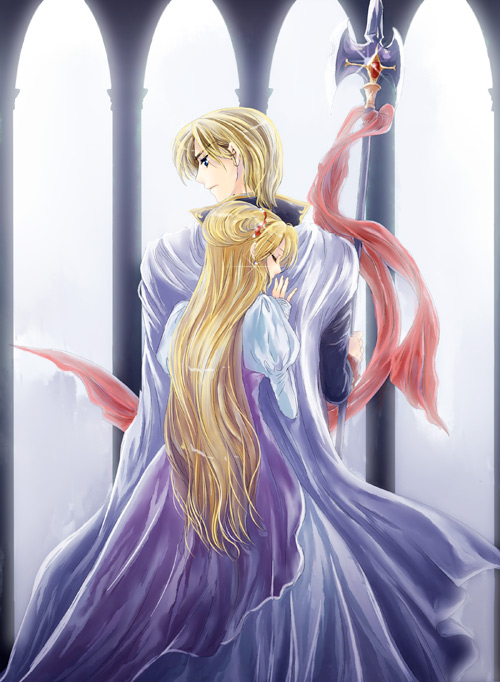 camus and nyna (fire emblem and 2 more) drawn by nakamasomo