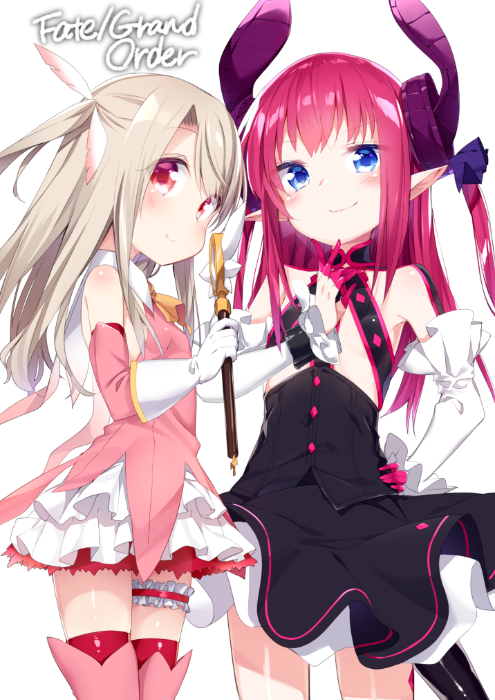illyasviel von einzbern, elizabeth bathory, prisma illya, and magical ruby (fate and 4 more) drawn by tousaki_shiina
