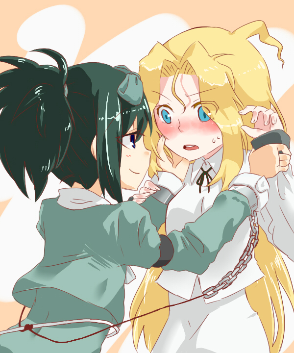kunihiro hajime and ryuumonbuchi touka (saki) drawn by chikiso