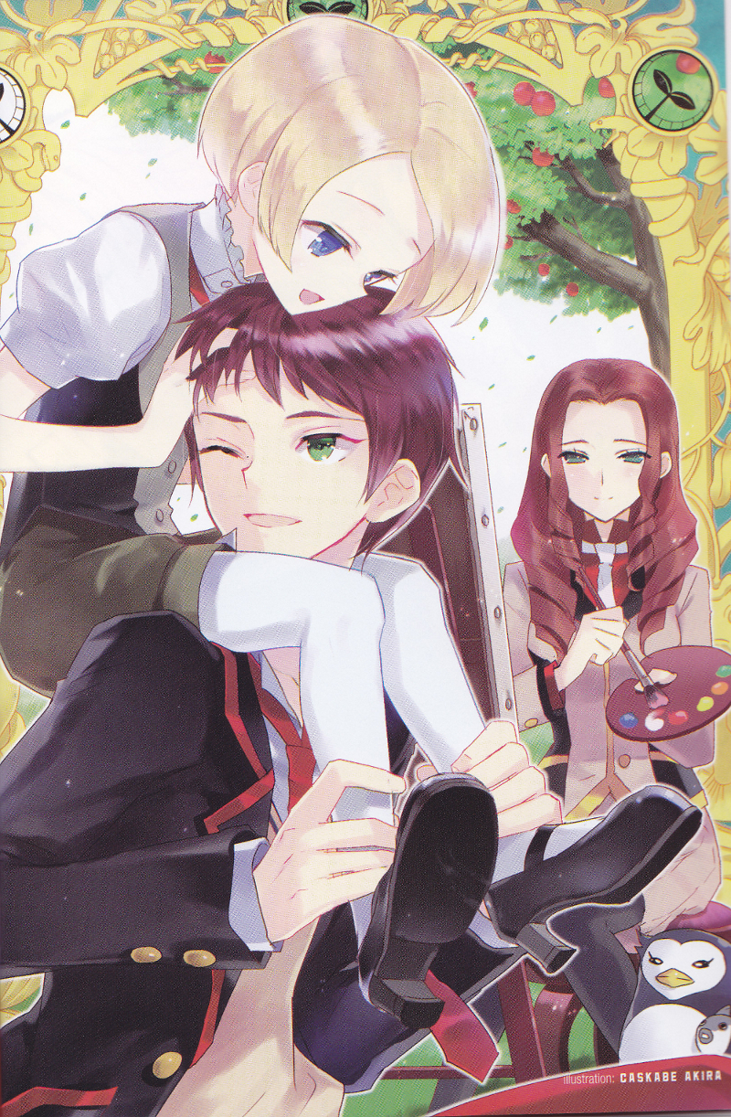 takakura kanba, natsume masako, and natsume mario (mawaru penguindrum) drawn by kasukabe_akira