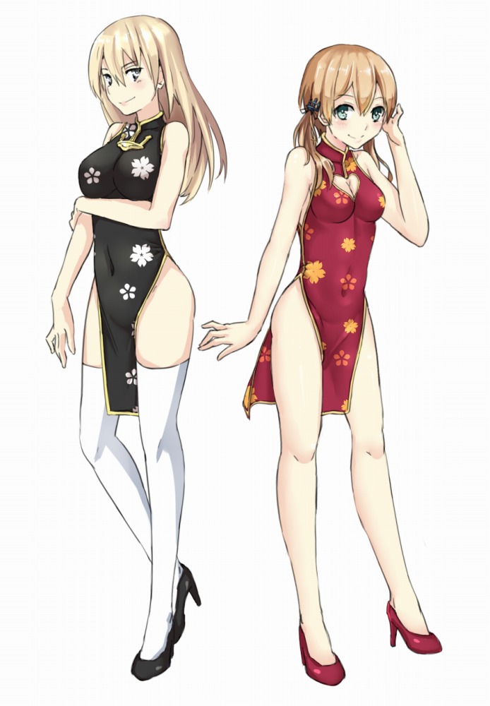 prinz eugen and bismarck (kantai collection) drawn by kz_(kazuma-rising)