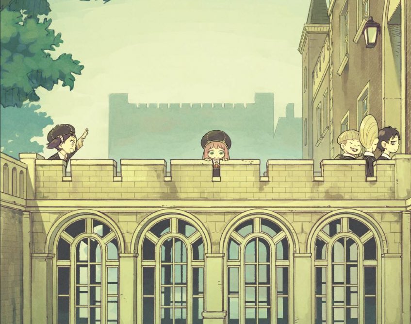 anya, damian desmond, becky blackbell, ewen egeburg, and emile elman (spy x family) drawn by endou_tatsuya