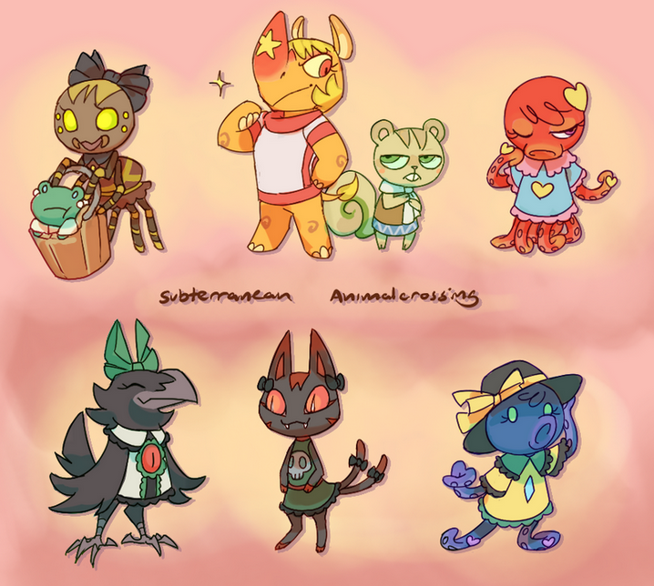 komeiji koishi, komeiji satori, kaenbyou rin, reiuji utsuho, mizuhashi parsee, and 3 more (touhou and 2 more) drawn by supahbeefcakes