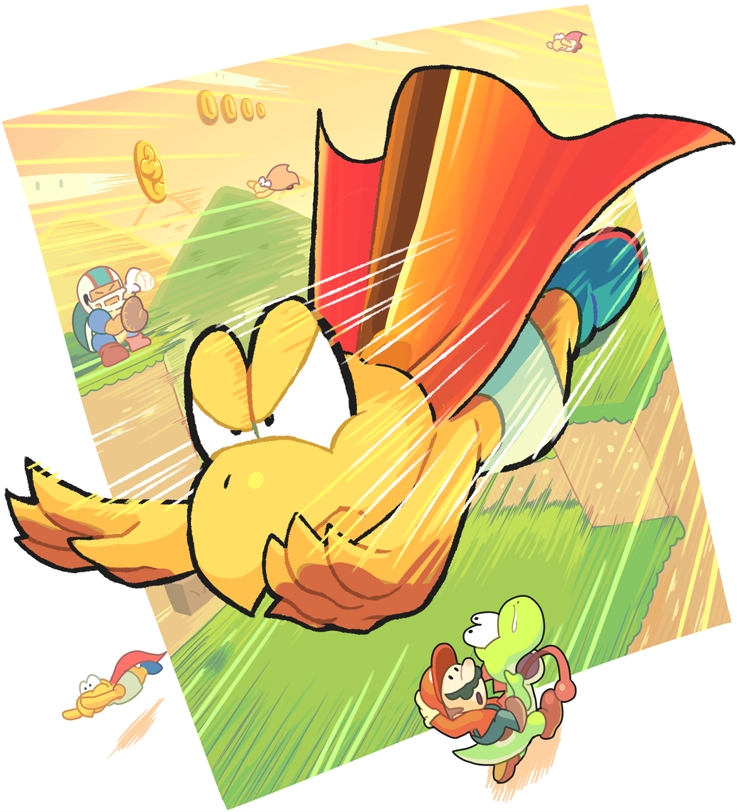 mario, yoshi, super koopa, and chargin' chuck (mario and 1 more) drawn by gashi-gashi