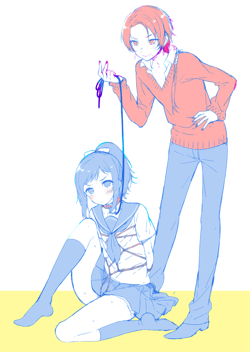 kashuu kiyomitsu and yamato-no-kami yasusada (touken ranbu) drawn by sakiyo_cake