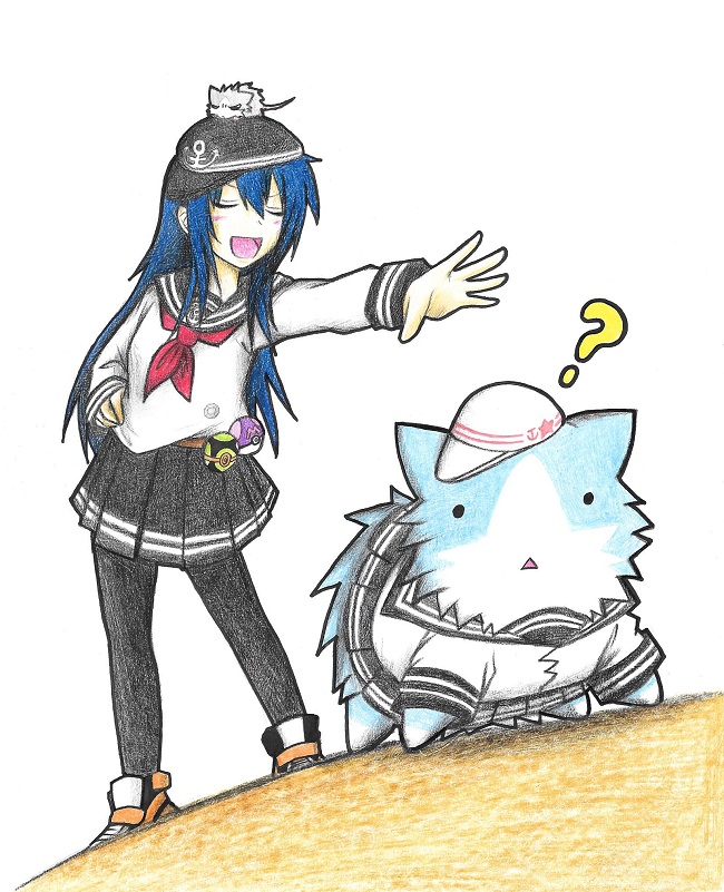 admiral, hibiki, akatsuki, verniy, and non-human admiral (kantai collection and 1 more) drawn by neko_kyo