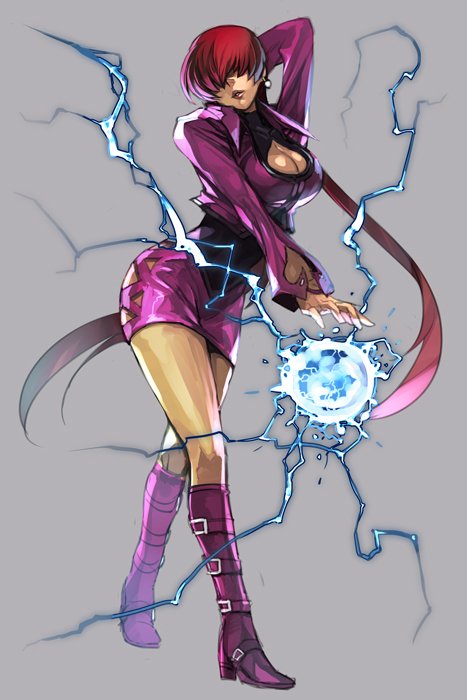 shermie (the king of fighters) drawn by hungry_clicker
