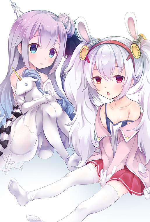 unicorn and laffey (azur lane) drawn by amu_enya