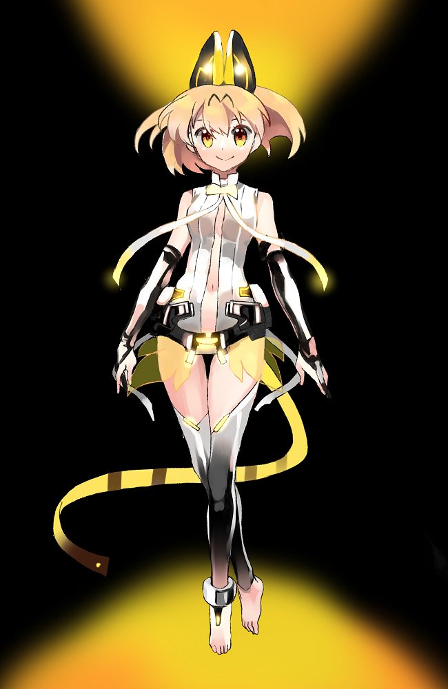hatsune miku and serval (vocaloid and 1 more) drawn by wagiyabosa_jirou