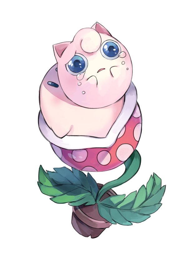 kirby, jigglypuff, and piranha plant (pokemon and 3 more) drawn by oboro_keisuke