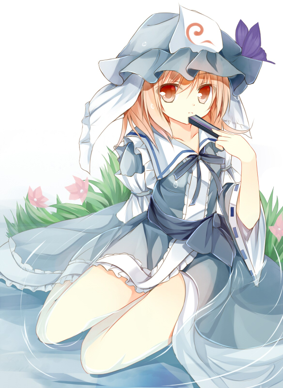 saigyouji yuyuko (touhou) drawn by yuuhagi_(amaretto-no-natsu)