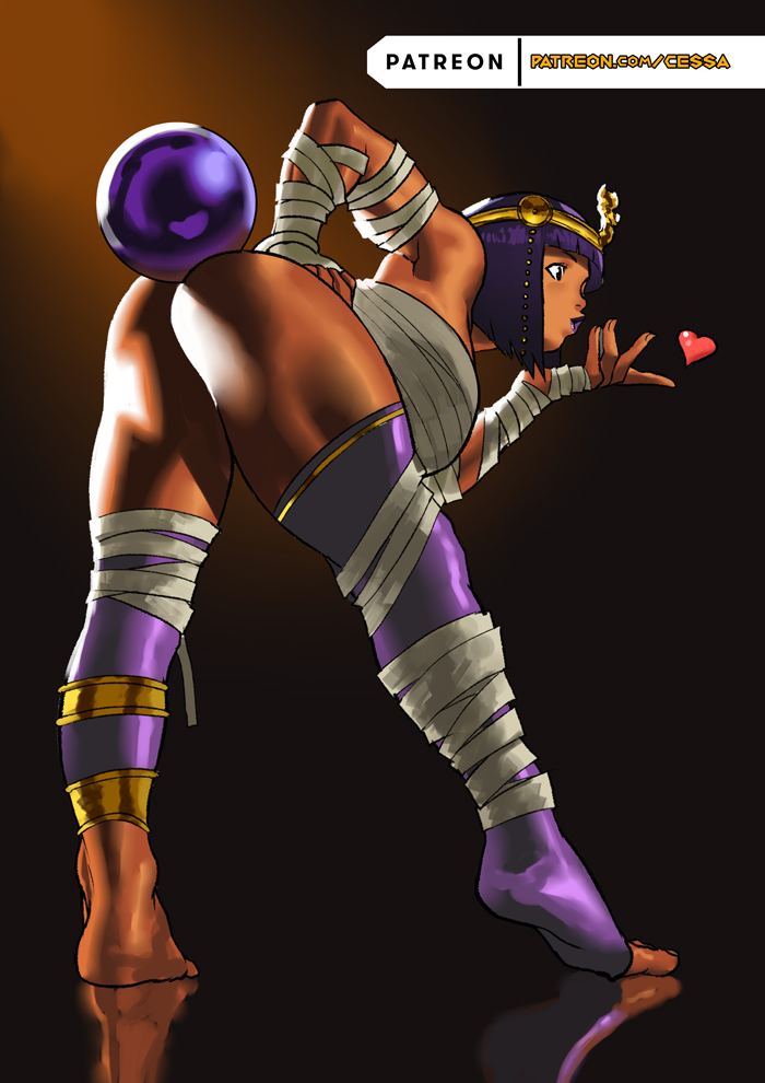 menat (street fighter and 1 more) drawn by cessa