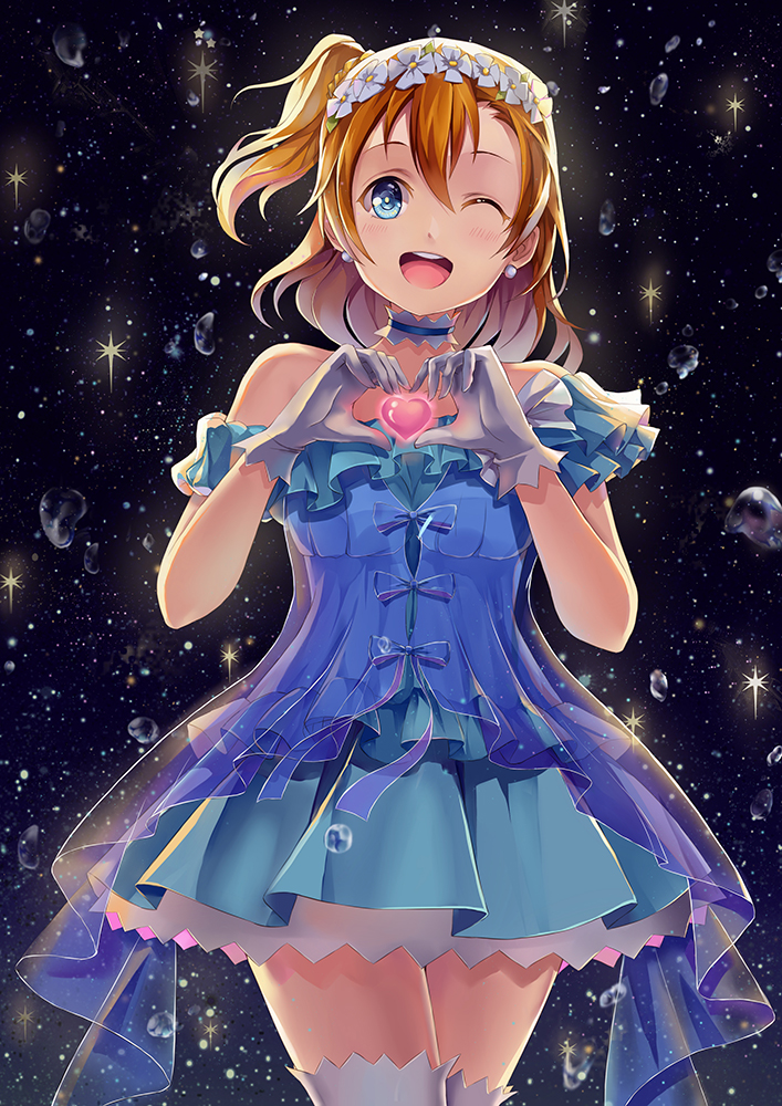 kosaka honoka (love live! and 1 more) drawn by ryuu32