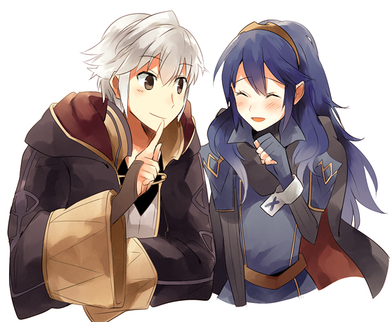 lucina and male robin (fire emblem and 1 more) drawn by ameno_(a_meno0)
