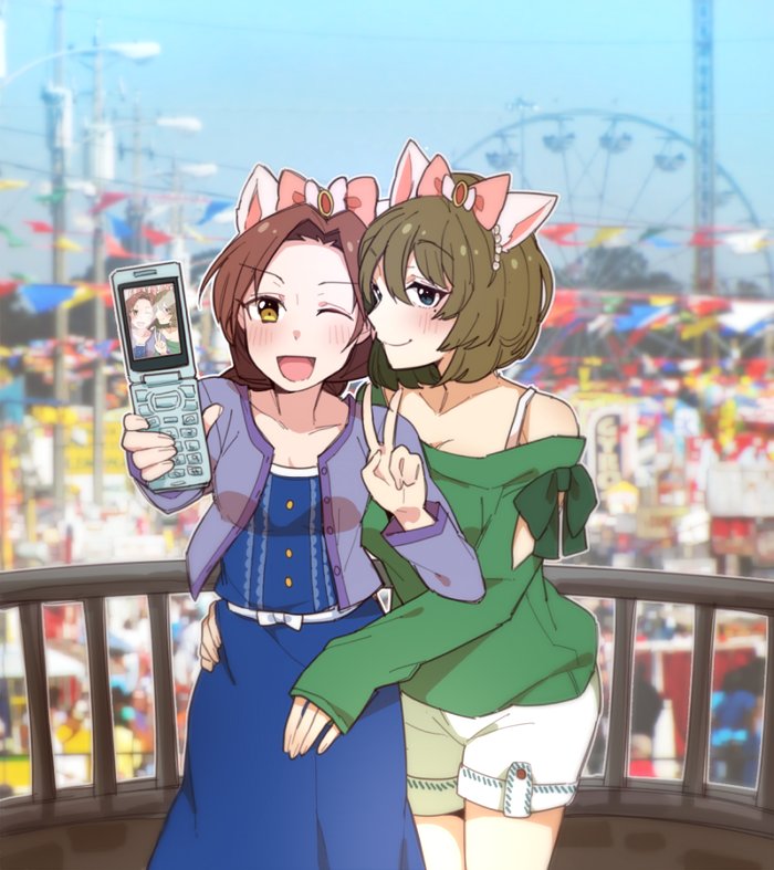 takagaki kaede and kawashima mizuki (idolmaster and 1 more) drawn by ilhi