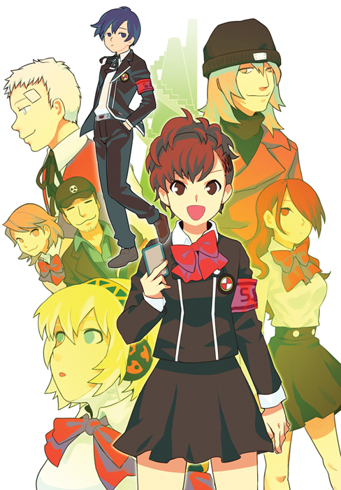 yuuki makoto, aigis, shiomi kotone, takeba yukari, kirijou mitsuru, and 3 more (persona and 2 more) drawn by felt-tip