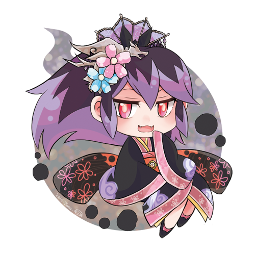 hyakkihime and da qiao (youkai watch and 1 more) drawn by wagahaihapan