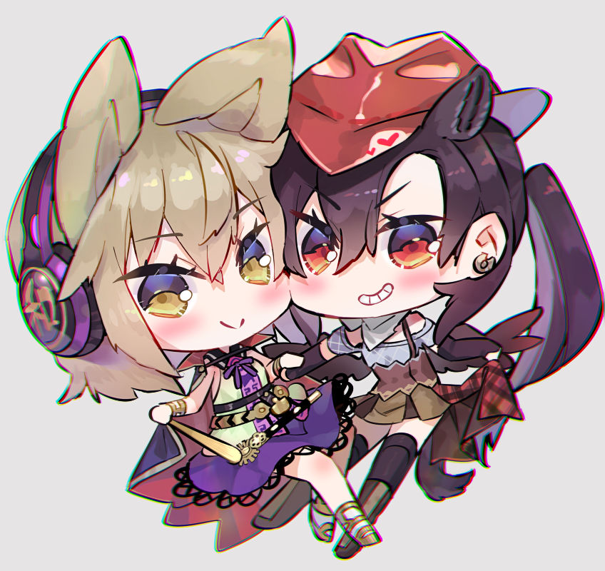 toyosatomimi no miko and kurokoma saki (touhou) drawn by syuri22