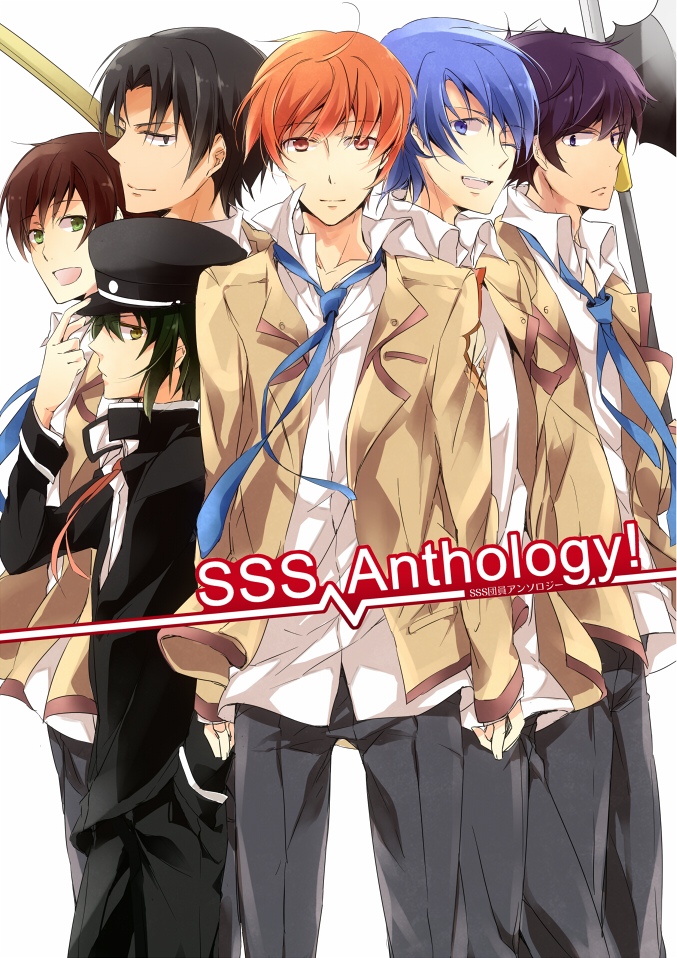 hinata hideki, otonashi yuzuru, naoi ayato, noda, ooyama, and 1 more (angel beats!) drawn by yoowa