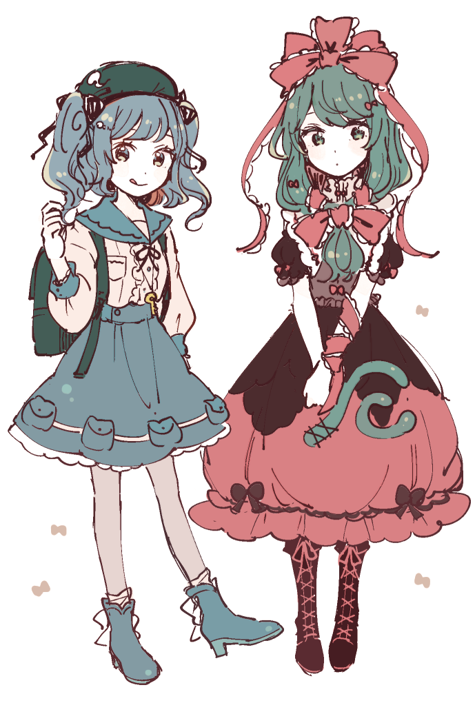 kawashiro nitori and kagiyama hina (touhou) drawn by mozukuzu_(manukedori)