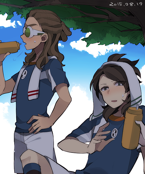 kidou yuuto and fudou akio (inazuma eleven and 2 more) drawn by saku_anna