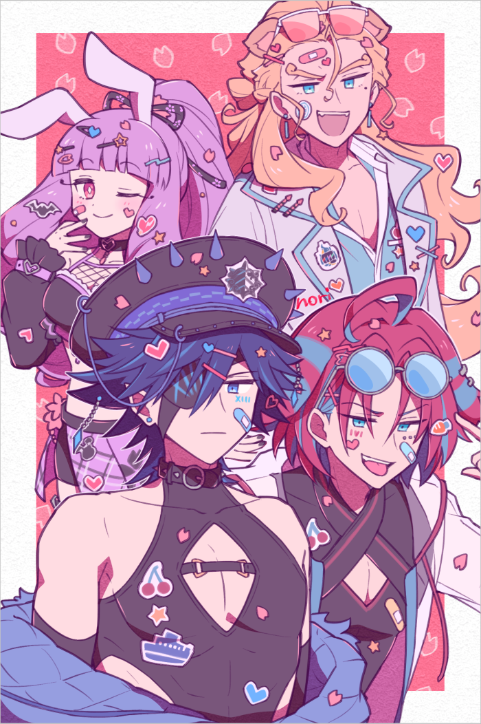 chuchu, sojun, 151, and 13 (show by rock!!) drawn by chiyo_nori