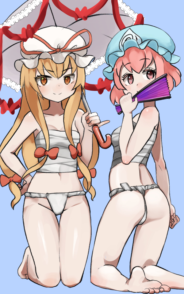 yakumo yukari and saigyouji yuyuko (touhou) drawn by nijitama_shiyushiyu