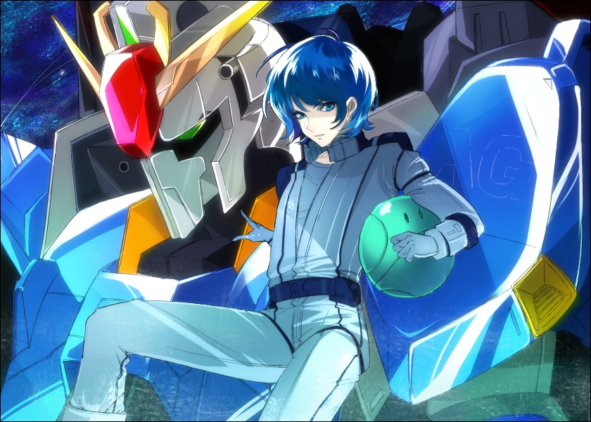 haro, kamille bidan, and zeta gundam (gundam and 2 more) drawn by serika1030