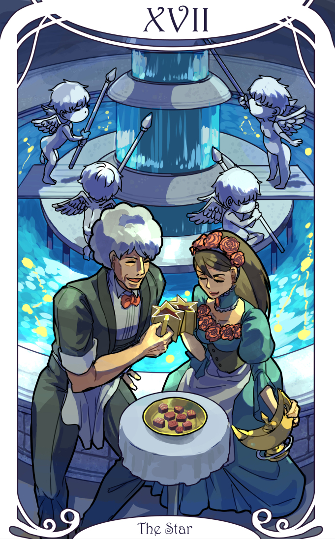 judy bound and samson tangaroa (ace attorney and 2 more) drawn by saginoko