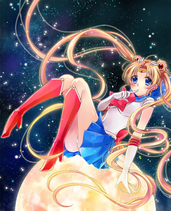 tsukino usagi and sailor moon (bishoujo senshi sailor moon) drawn by himuro_(himushin)