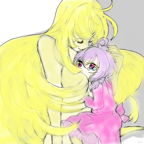 yukine chris and fine (senki zesshou symphogear) drawn by eklear and ivory_(25680nico)