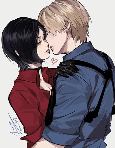 leon s. kennedy and ada wong (resident evil and 1 more) drawn by meow_(cindy738)