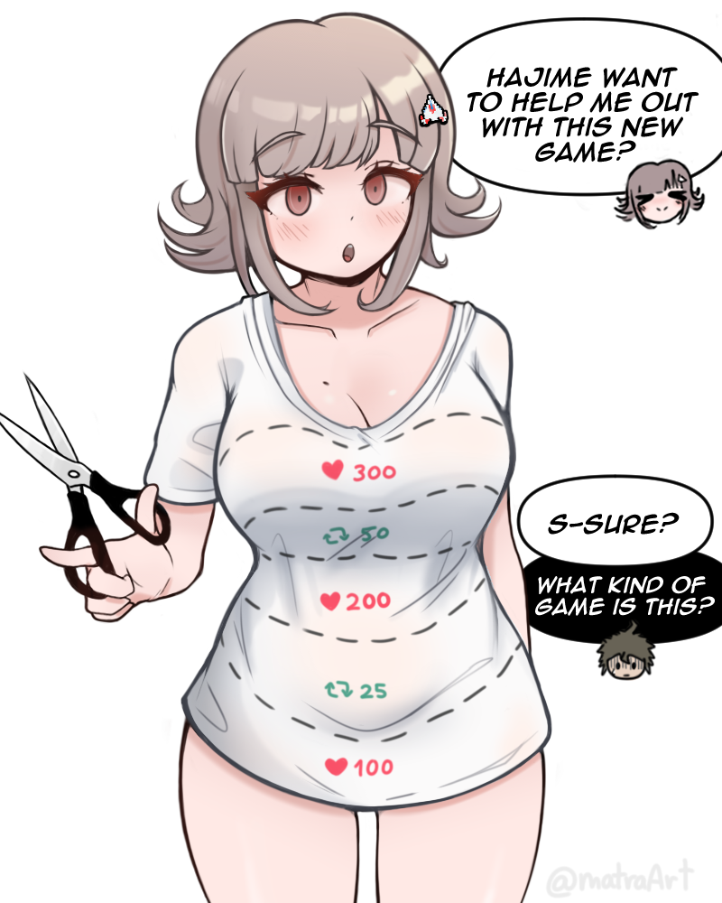 nanami chiaki and hinata hajime (danganronpa and 2 more) drawn by matraart