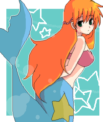 misty and mermaid misty (pokemon) drawn by mokorei