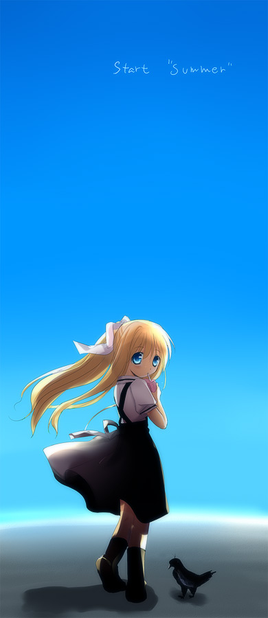 kamio misuzu and sora (air) drawn by kayune_niu