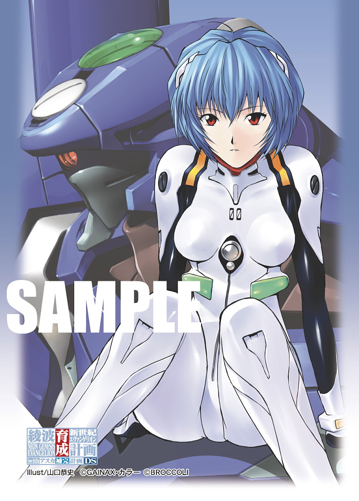 ayanami rei and eva 00 (neon genesis evangelion) drawn by yamaguchi_yasushi