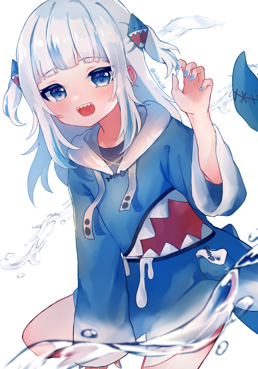 gawr gura (hololive and 1 more) drawn by mozukusupiyo