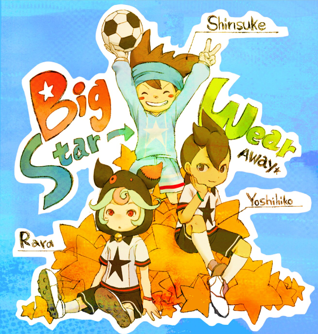 nishizono shinsuke, taki yoshihiko, and masuko rara (inazuma eleven go and 1 more) drawn by nemutai