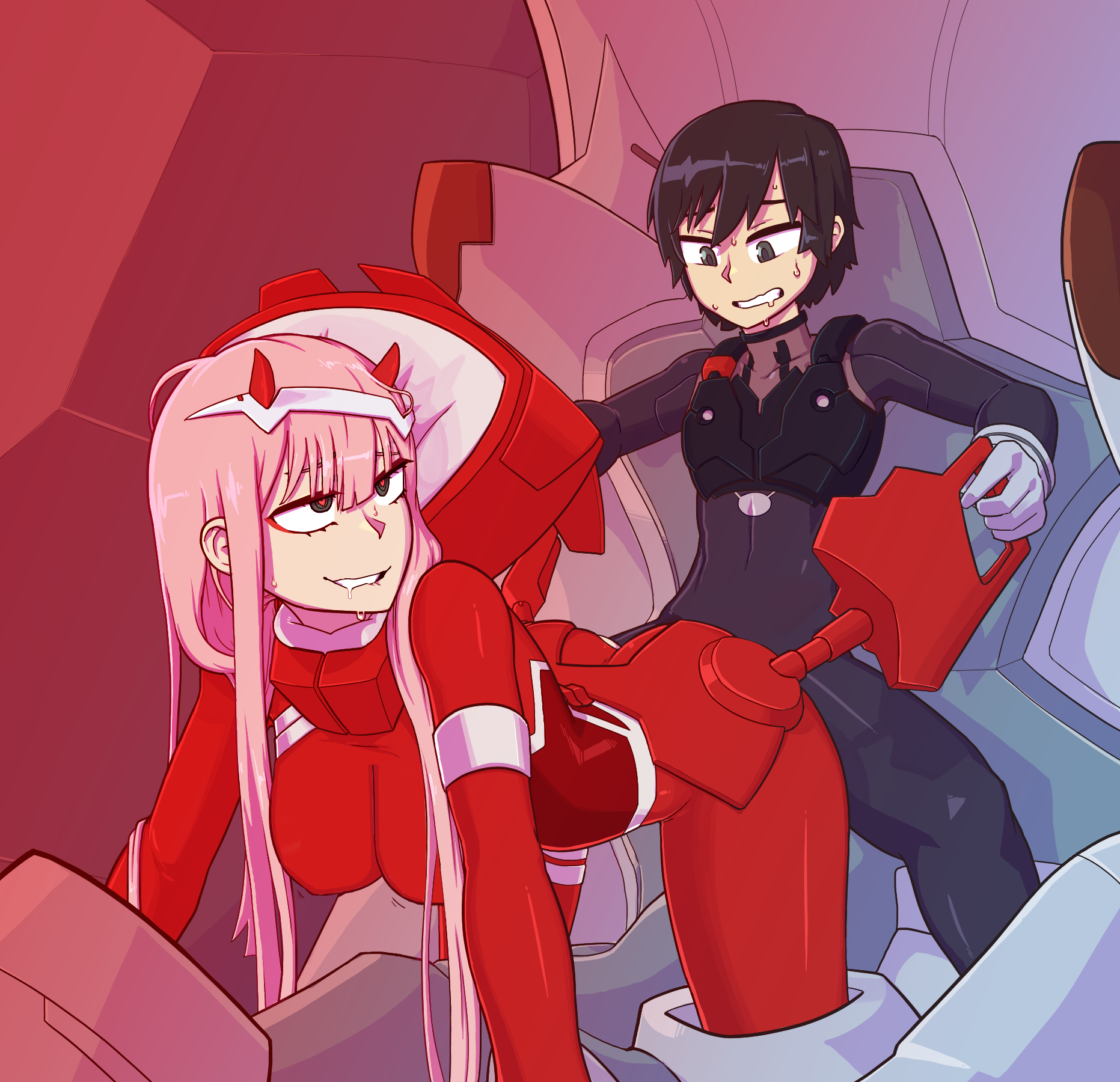 Zero Two And Hiro Darling In The Franxx Drawn By Tenk Danboo