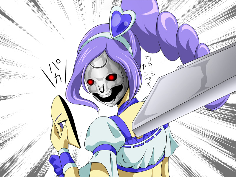 aono miki and cure berry (precure and 1 more) drawn by k-yan