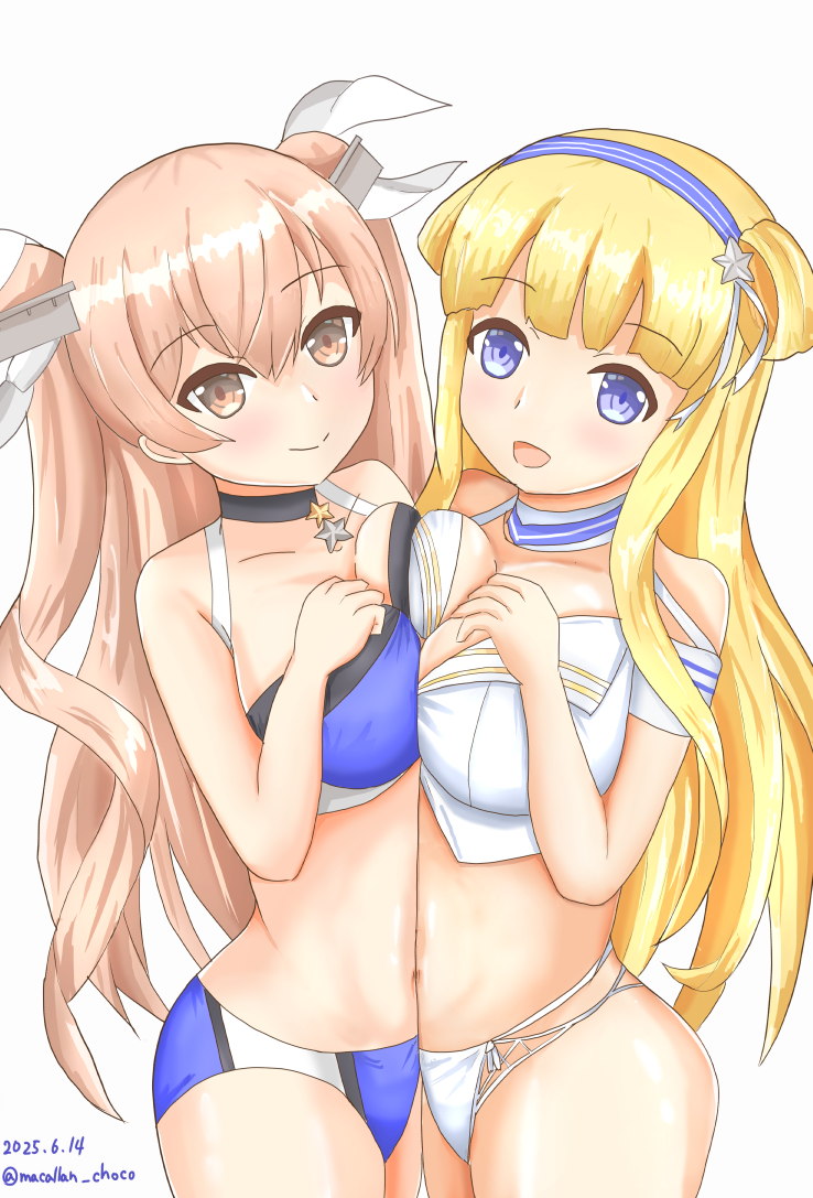 fletcher, johnston, and johnston kai (kantai collection) drawn by macallan