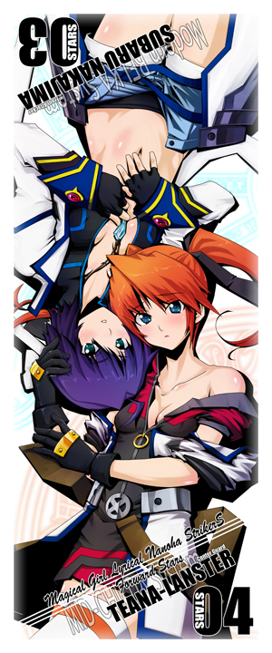subaru nakajima and teana lanster (lyrical nanoha and 1 more) drawn by xunipo