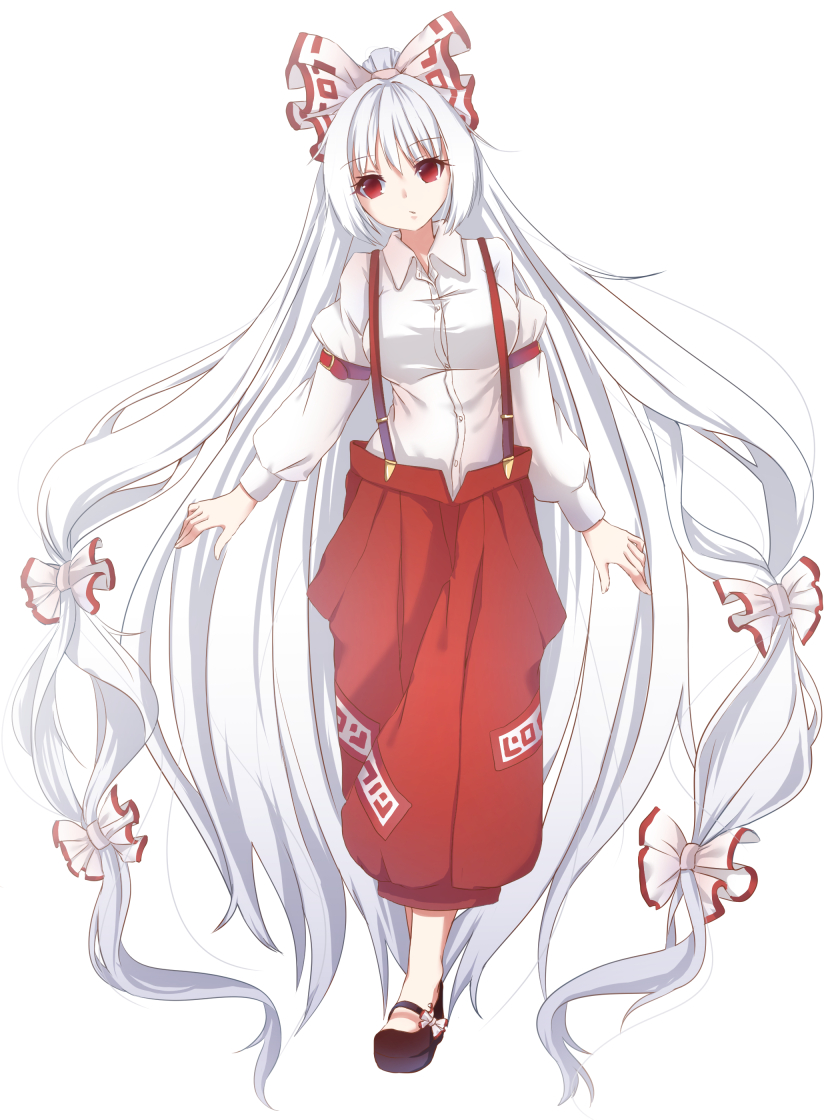 fujiwara no mokou (touhou) drawn by shiromoru_(yozakura_rety)
