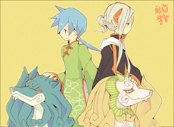 ryu, fou-lu, won-qu, and a-tur (breath of fire and 1 more) drawn by ktg