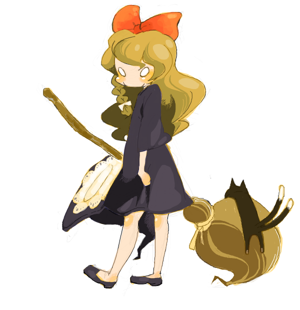 kirisame marisa, chen, and kiki (touhou and 1 more) drawn by kawanabe