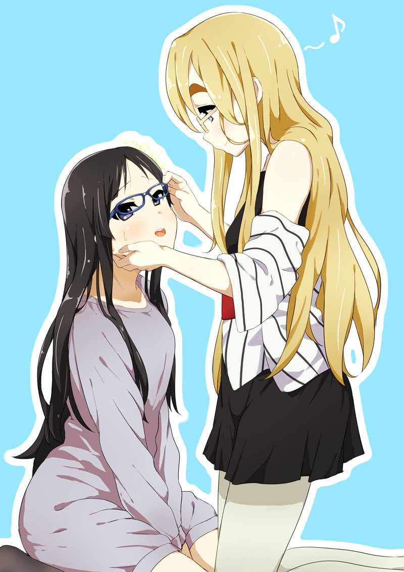 akiyama mio and kotobuki tsumugi (k-on!) drawn by girock